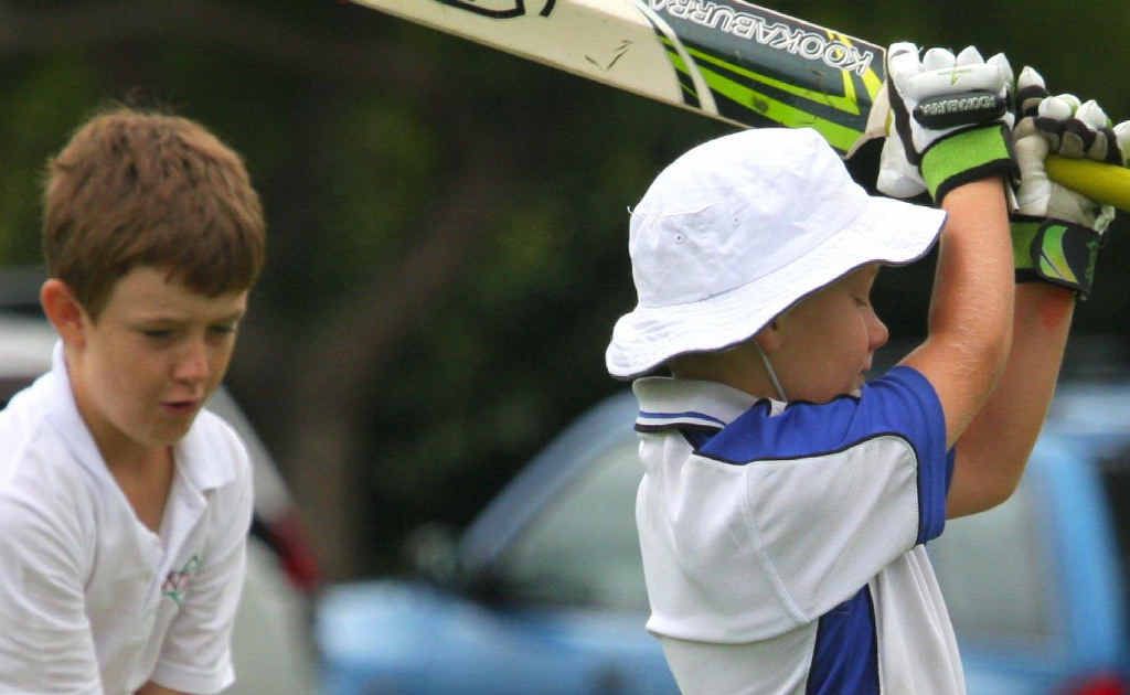 Tucabia under-10 batsman Jordan Gallagher is bowled out during a match against Coutts. Tucabia under-10 batsman Jordan Gallagher is bowled out during a match against Coutts.